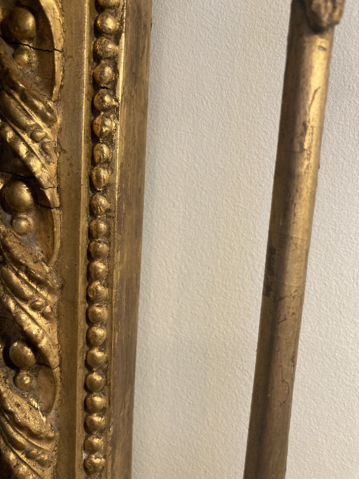 Victorian Gilt Gesso Arched Mirror With A Set Of 3 Shelves photo vinterior