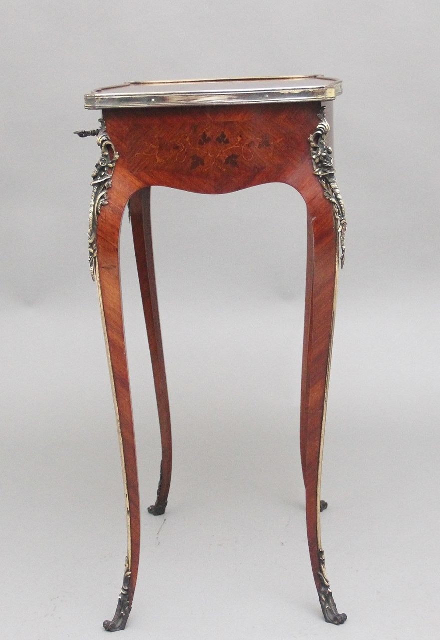 A Freestanding 19th Century French Kingwood And Marquetry Side Table photo buy