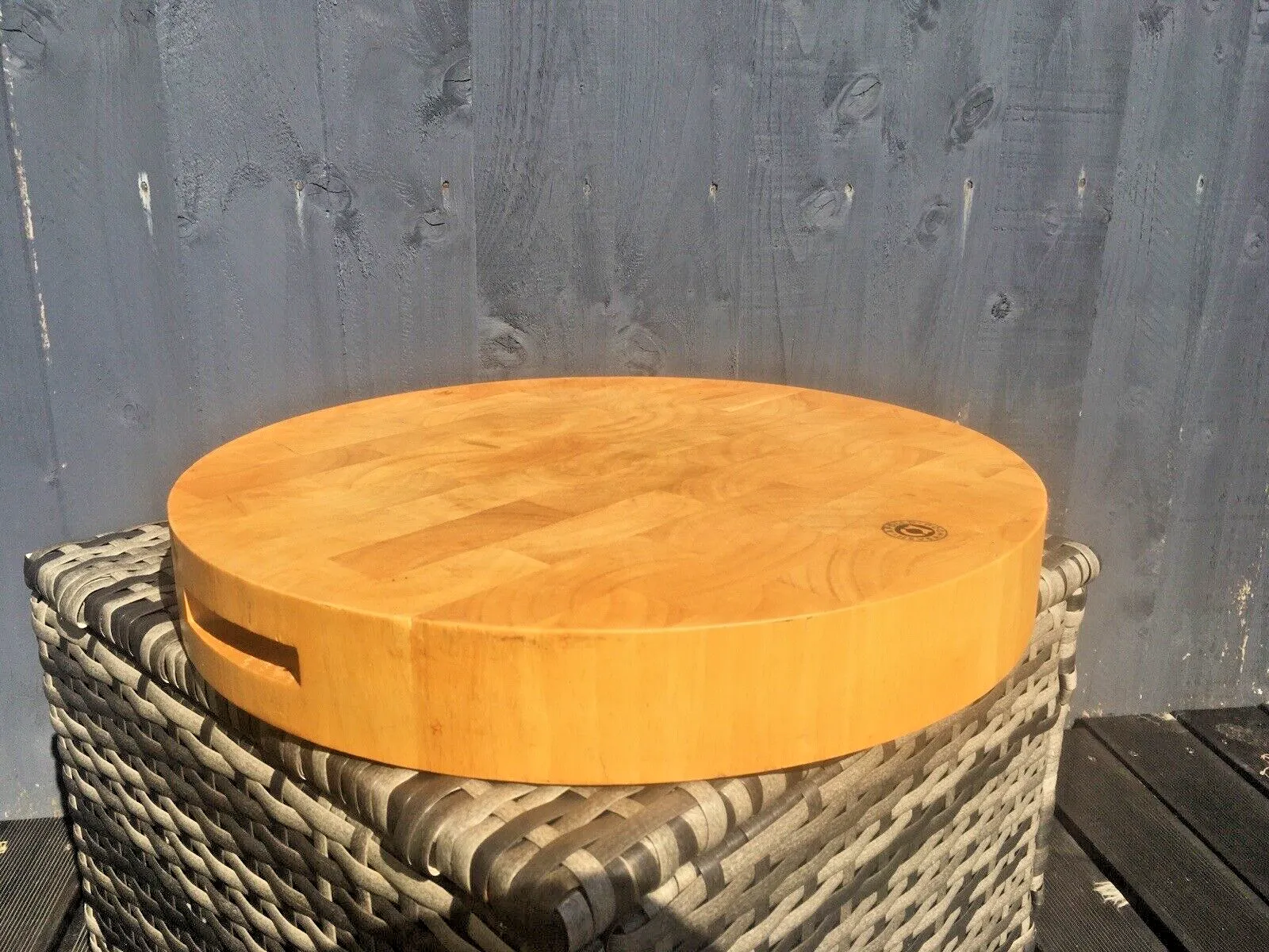 Home Decor Heavy Chunky Vintage End Grain Rustic Chopping Butchers Block Apollo Heveawood photo