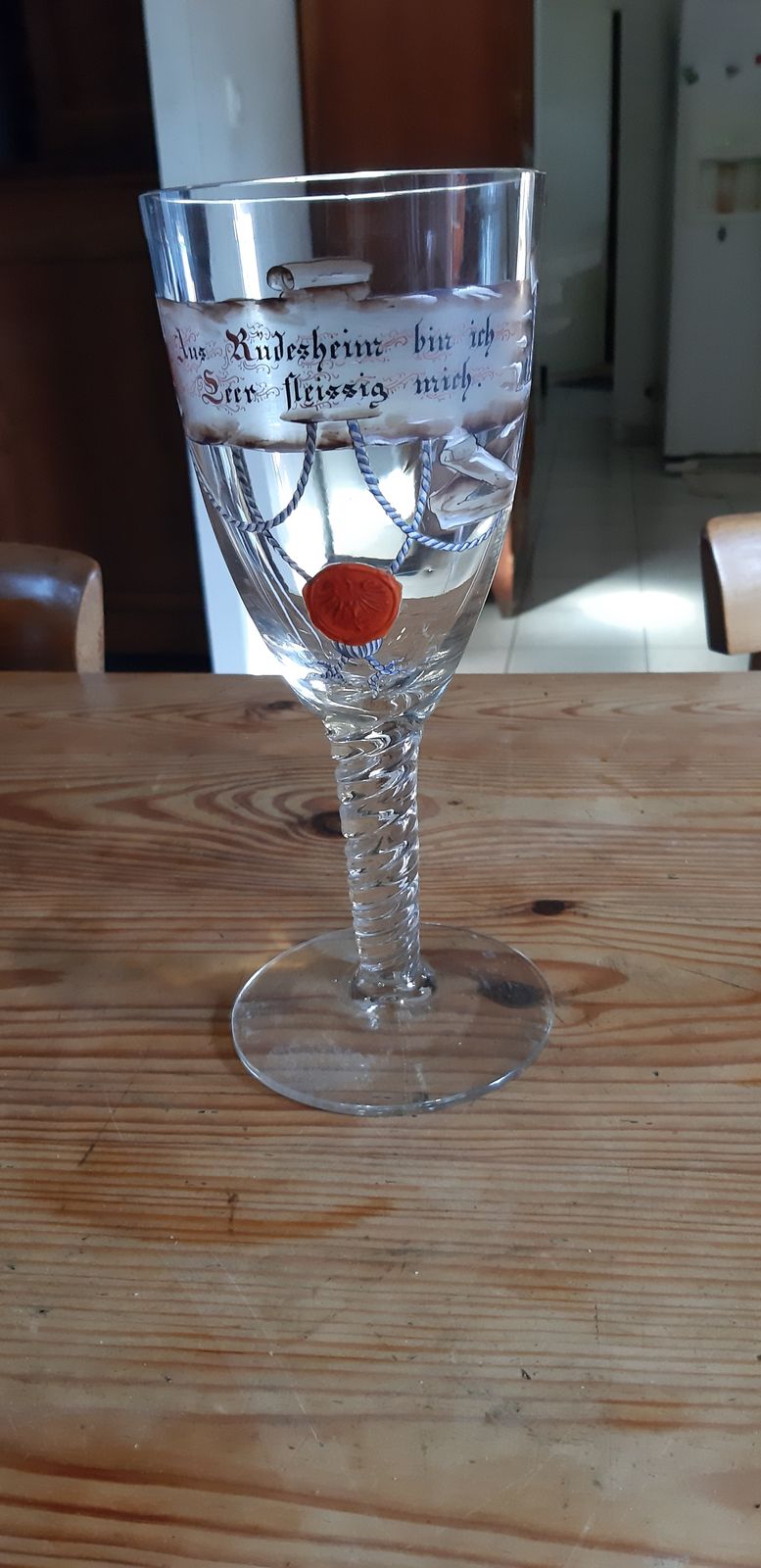 Large German Crystal Glass, 1940s photo buy