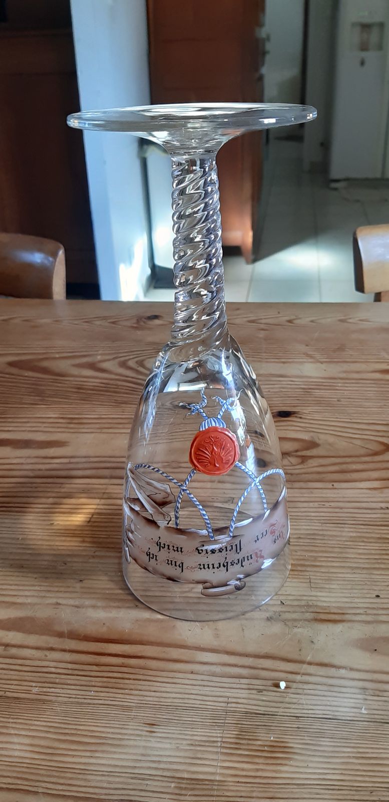photo vinterior Large German Crystal Glass, 1940s