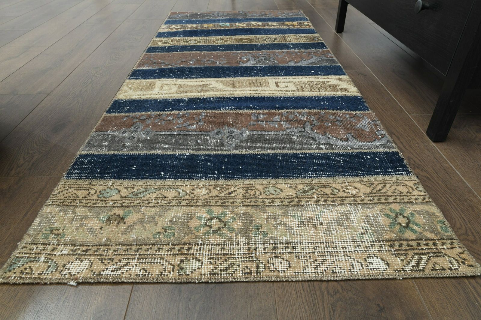 2x5 Vintage Turkish Oushak Small Runner, Handmade Wool Carpet, Hallway Rug, One Of A Kind, Anatolian, Farmhouse Decor, Patchwork Carpet photo furniture