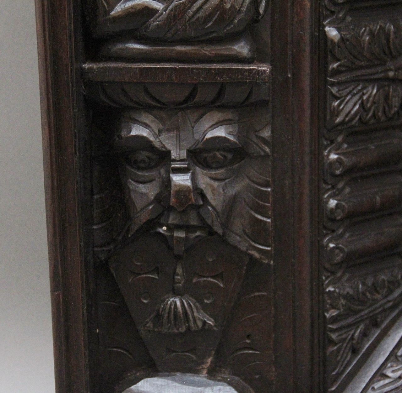 17th Century And Later Carved Oak Overmantle photo vintage
