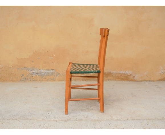 Cane Country Chair In Wood And Rattan photo vinterior