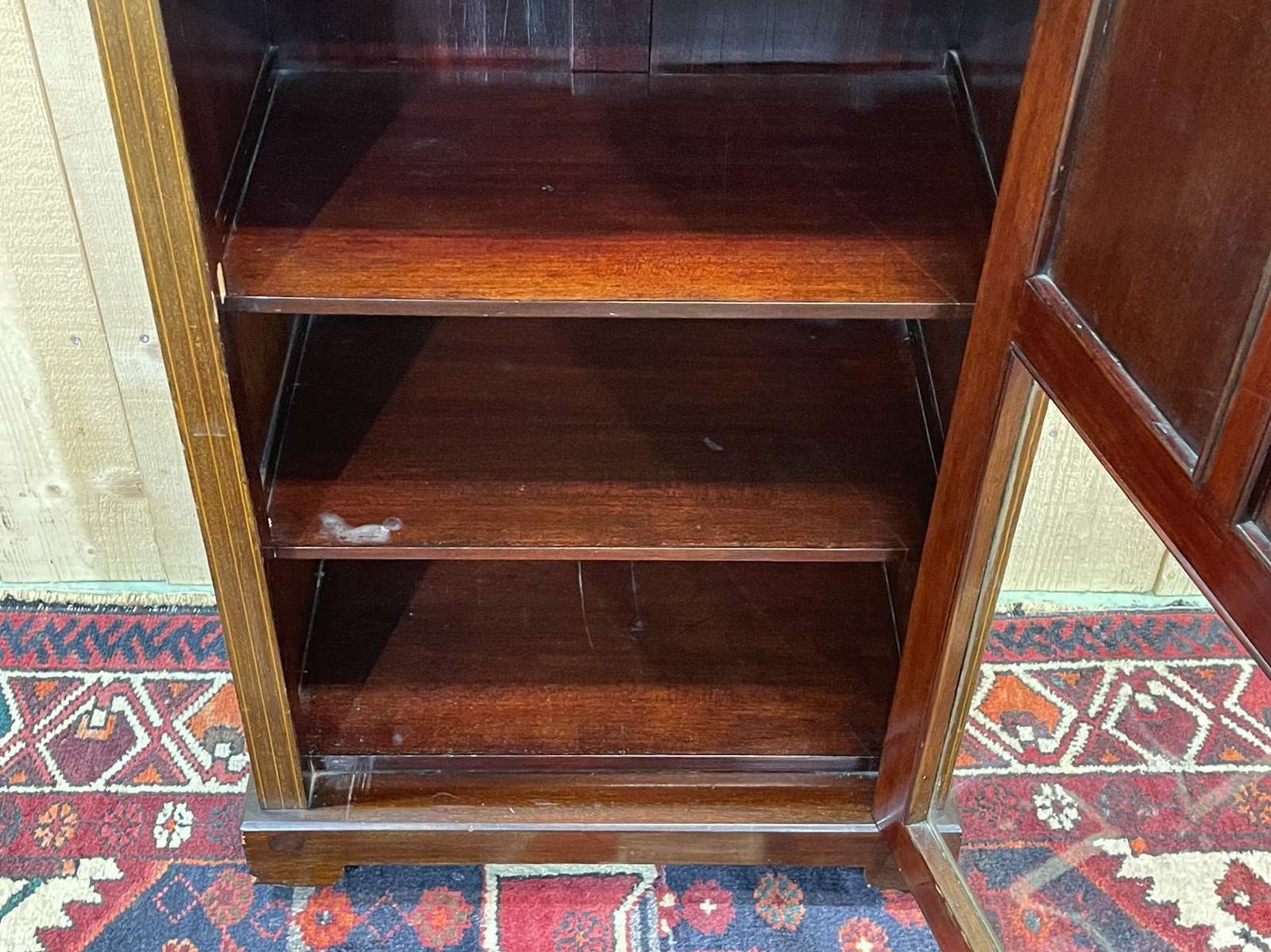1 Door Mahogany Bookcase, English Work From The 19th Century photo vintage