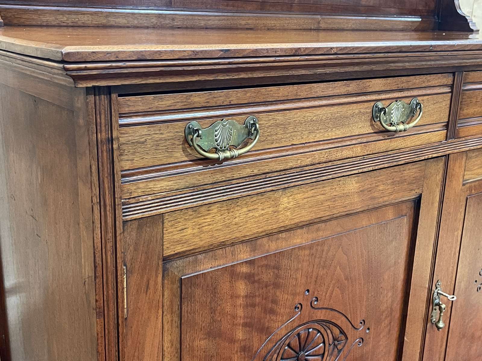 Early 20th Century English Art Nouveau Mahogany Sideboard photo buy