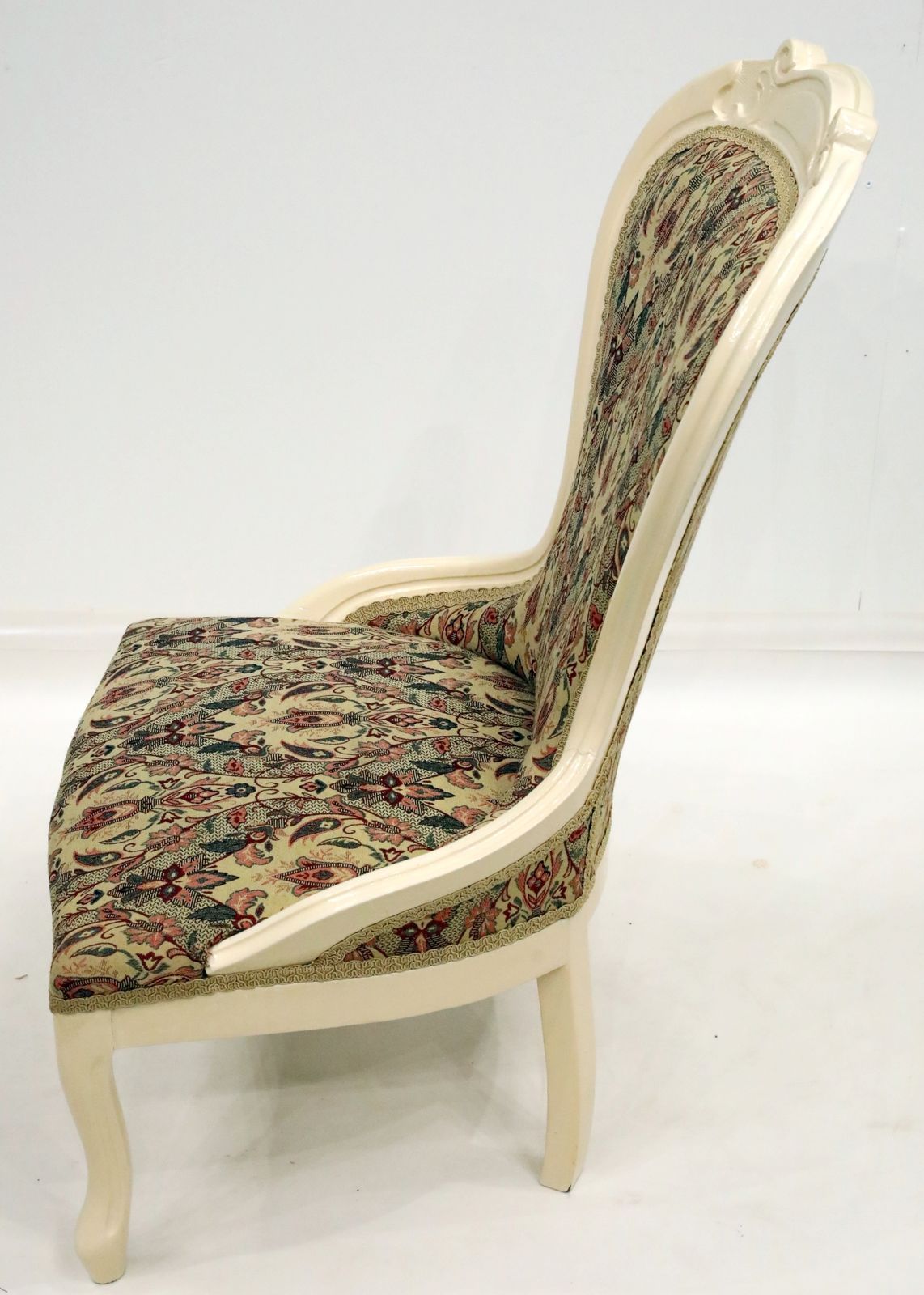 Furniture French Style Spoon Back Easy/Bedroom Chair Cream Frame Free Uk Delivery photo