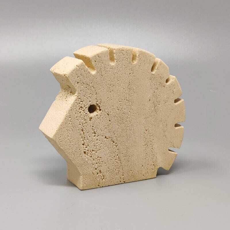 1970s Original Big Travertine Hedgehog Sculpture By Enzo Mari For F.Lli Mannelli photo 308.0