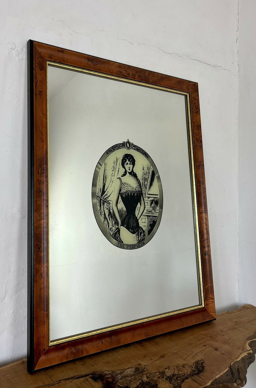 Beautiful Antique Peter Robinson   The Perfecta Corset Advertising Mirror, Oxford Street London, Victorian Design, Wall Art