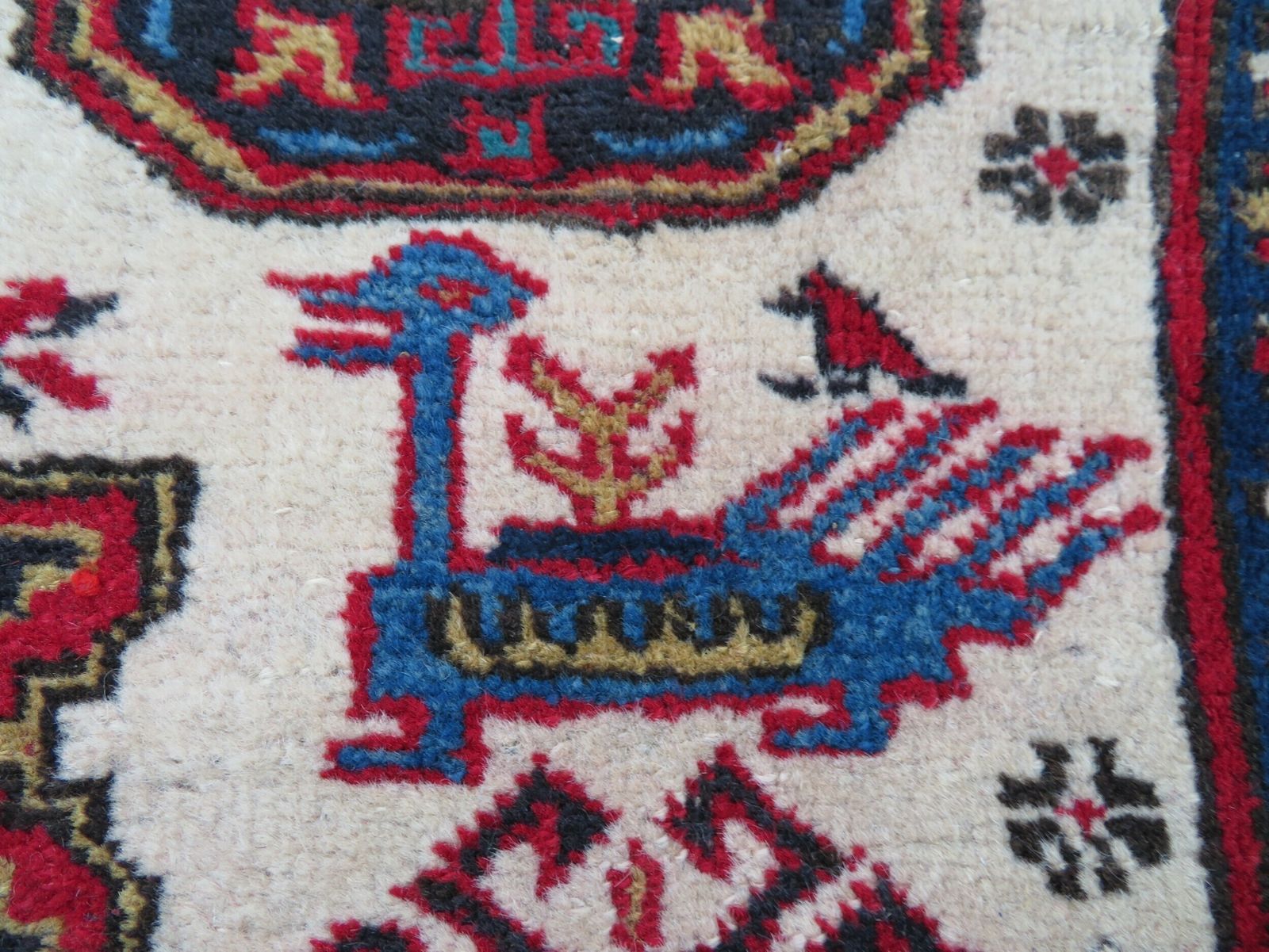 photo vinterior Antique Caucasian Erivan Armenian Rug. Plethora Of Tribal Motifs Including Snakes. 152cm X 112cm.