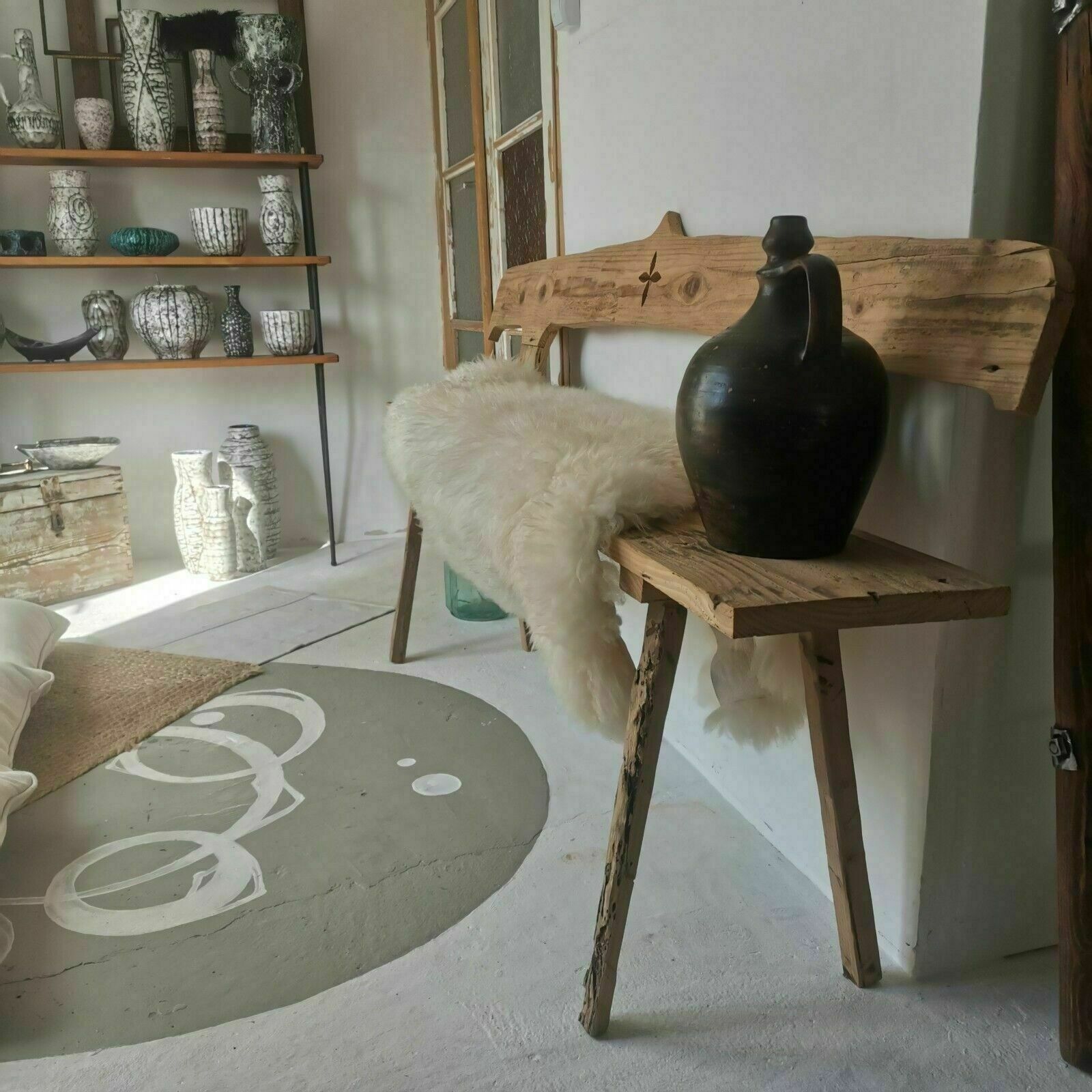 Vintage Bench Handcrafted Vintage Rustic Wooden Bench Seat Side Table Reclaimed photo buy