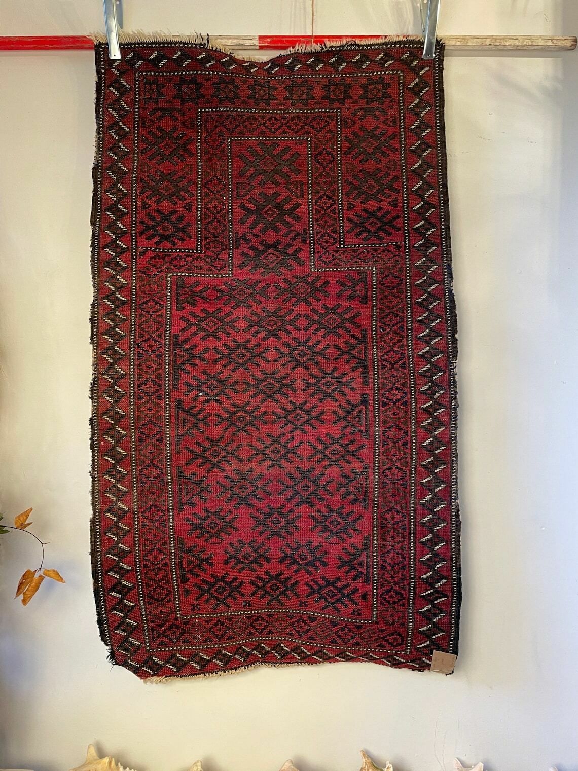 photo for sale Medium Antique Afghan Rug 100% Wool Dating