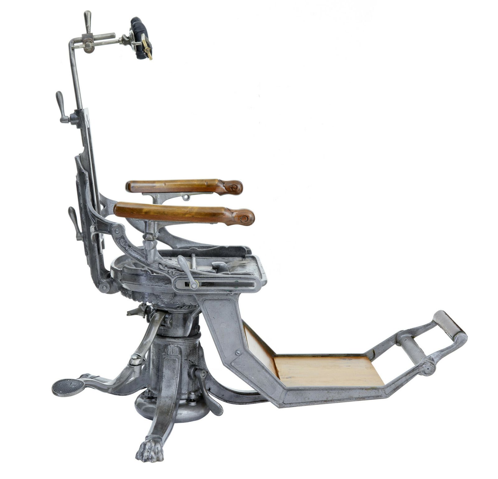 photo for sale 19th Century American Decorative Cast Iron Dentist Chair