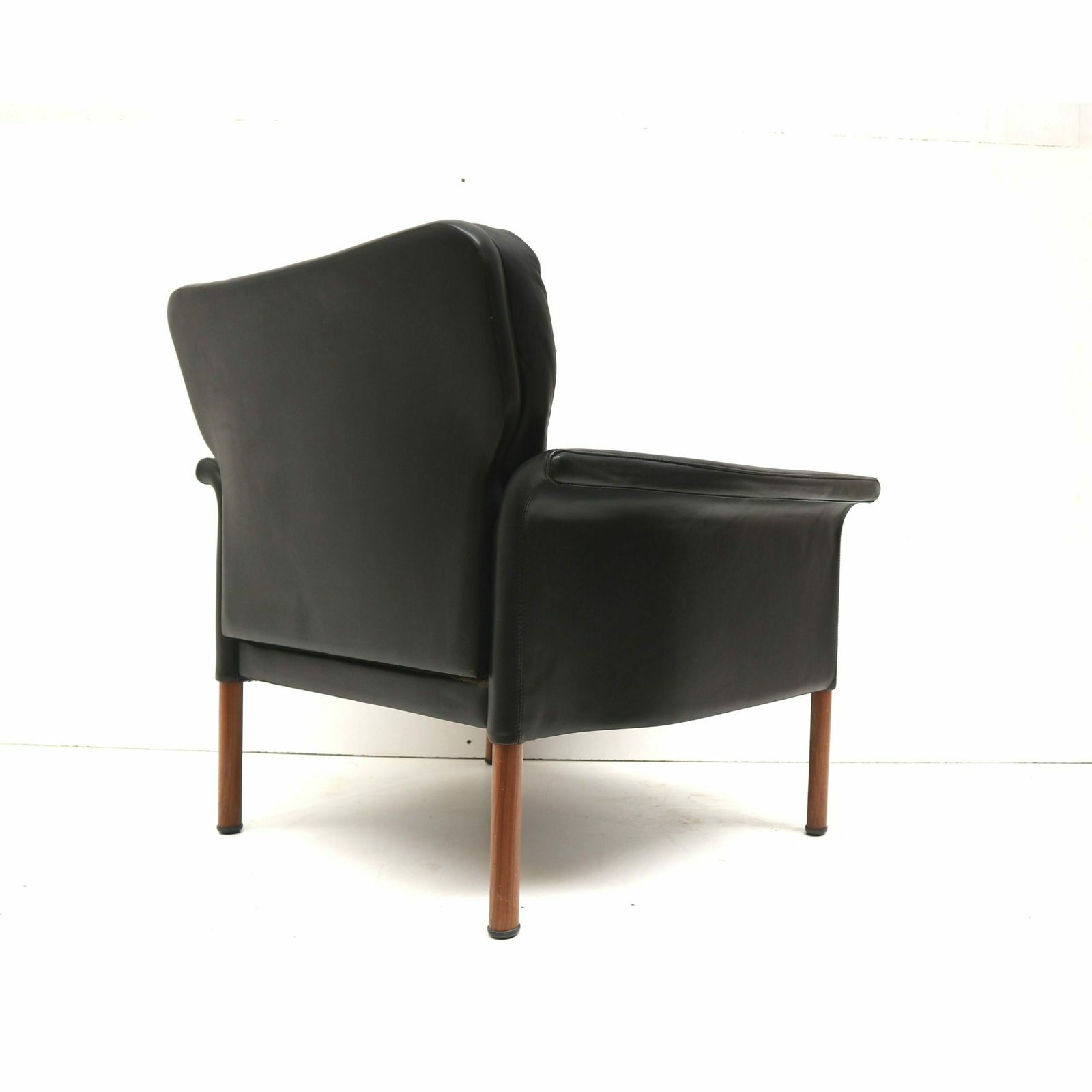 Black Leather Danish Design Leather Armchair Designed By Hans Olsen From The 1960s photo furniture