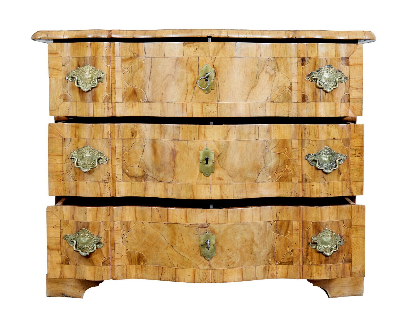Fine Quality 18th Century Burr Walnut Chest Of Drawers photo 3575.0