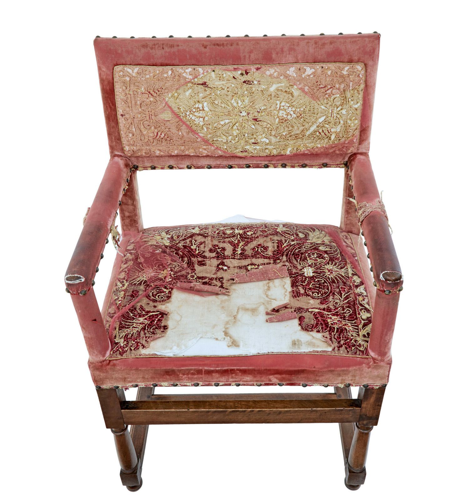 Set Of 4 19th Century Walnut Coronation Armchairs photo for sale