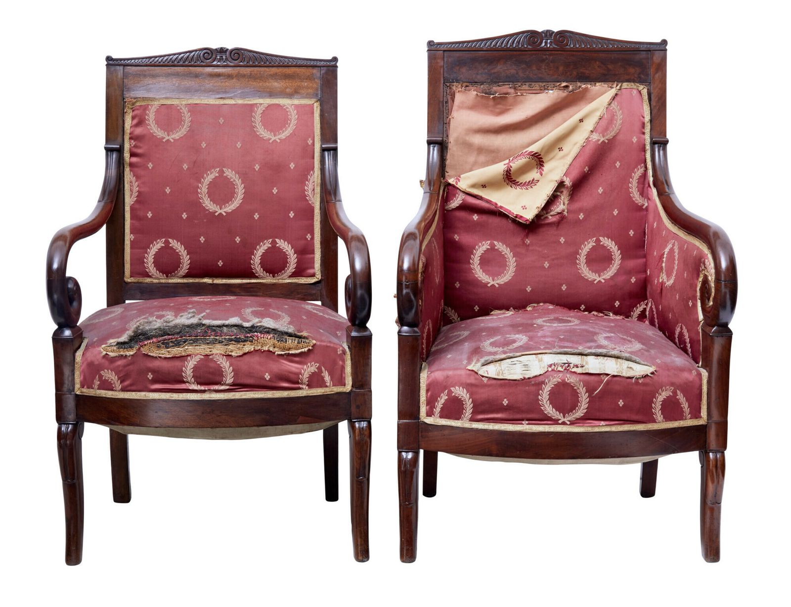 photo furniture Set Of 4 Mid 19th Century Danish Mahogany Armchairs