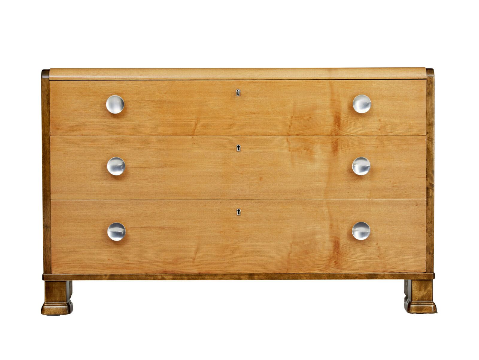 Mid 20th Century Elm And Birch Scandinavian Chest Of Drawers photo for sale