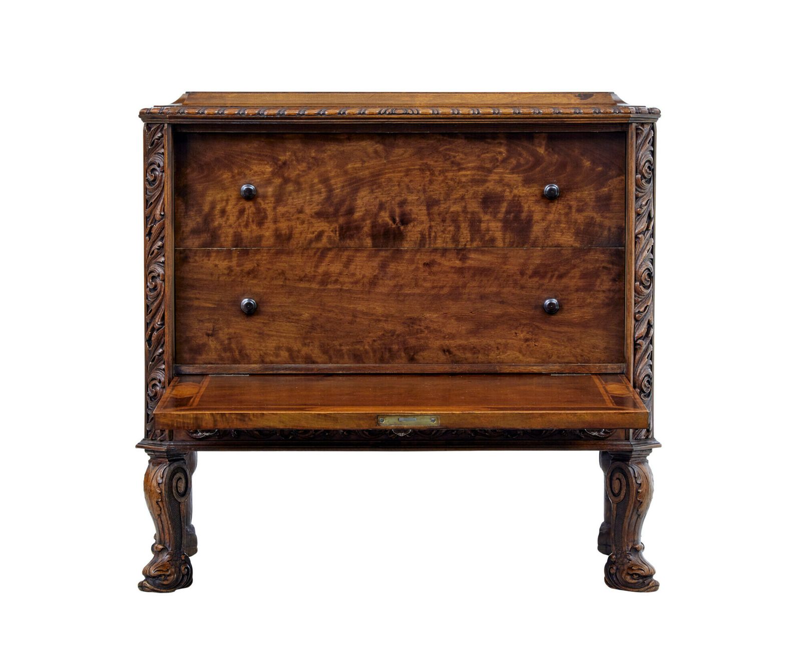 photo furniture Mid 20th Century Rococo Revival Carved Walnut Chest Of Drawers