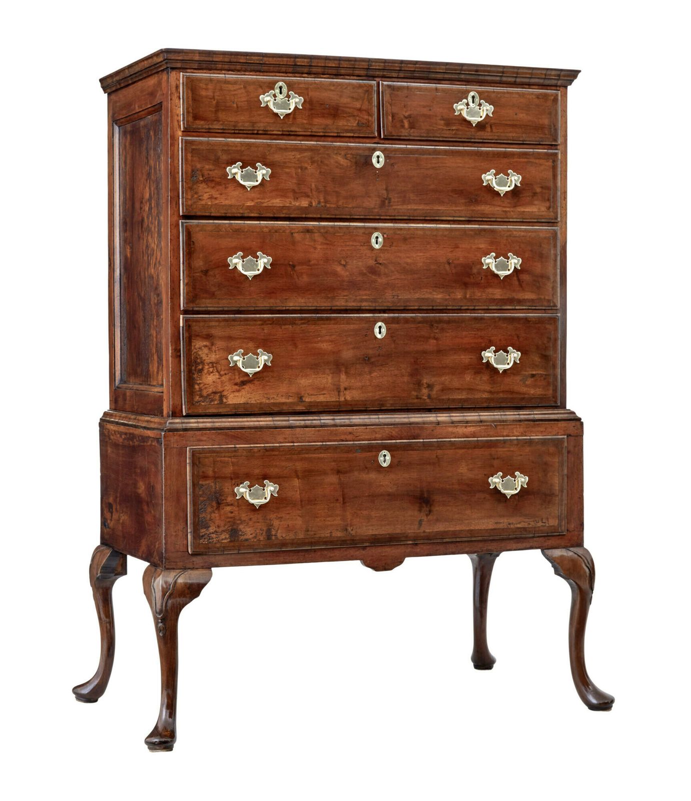 Late 17th Century William And Mary Walnut Chest On Stand