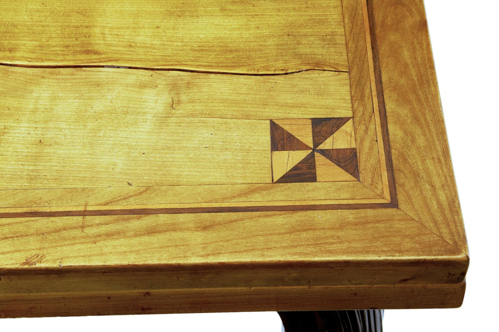 19th Century French Inlaid Fruitwood Extending Dining Table photo buy