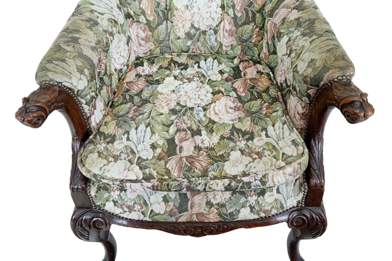 Pair Of French 19th Century Carved Oak Armchairs photo buy