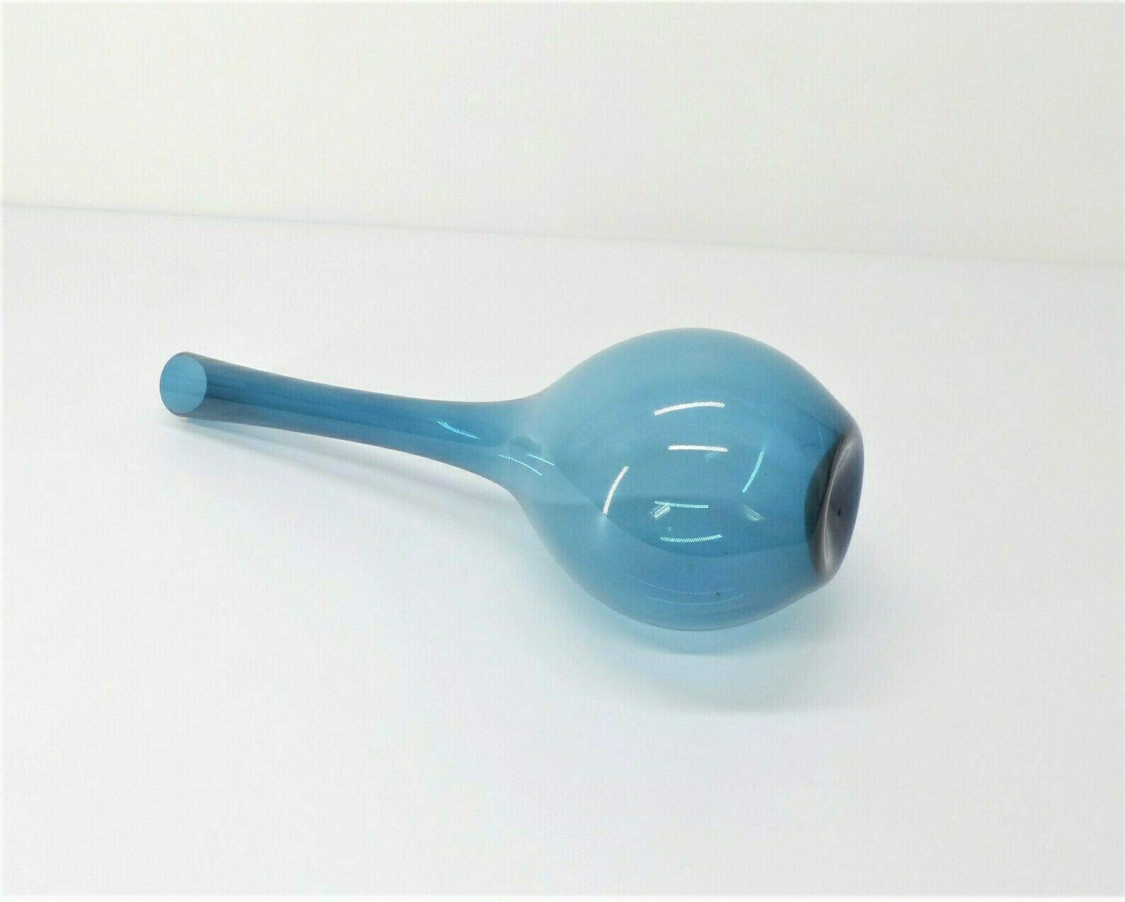Xxl Scandinaviantranslucent Blue Blown Glass Vase Attributed To Arthur Percy photo 362.0