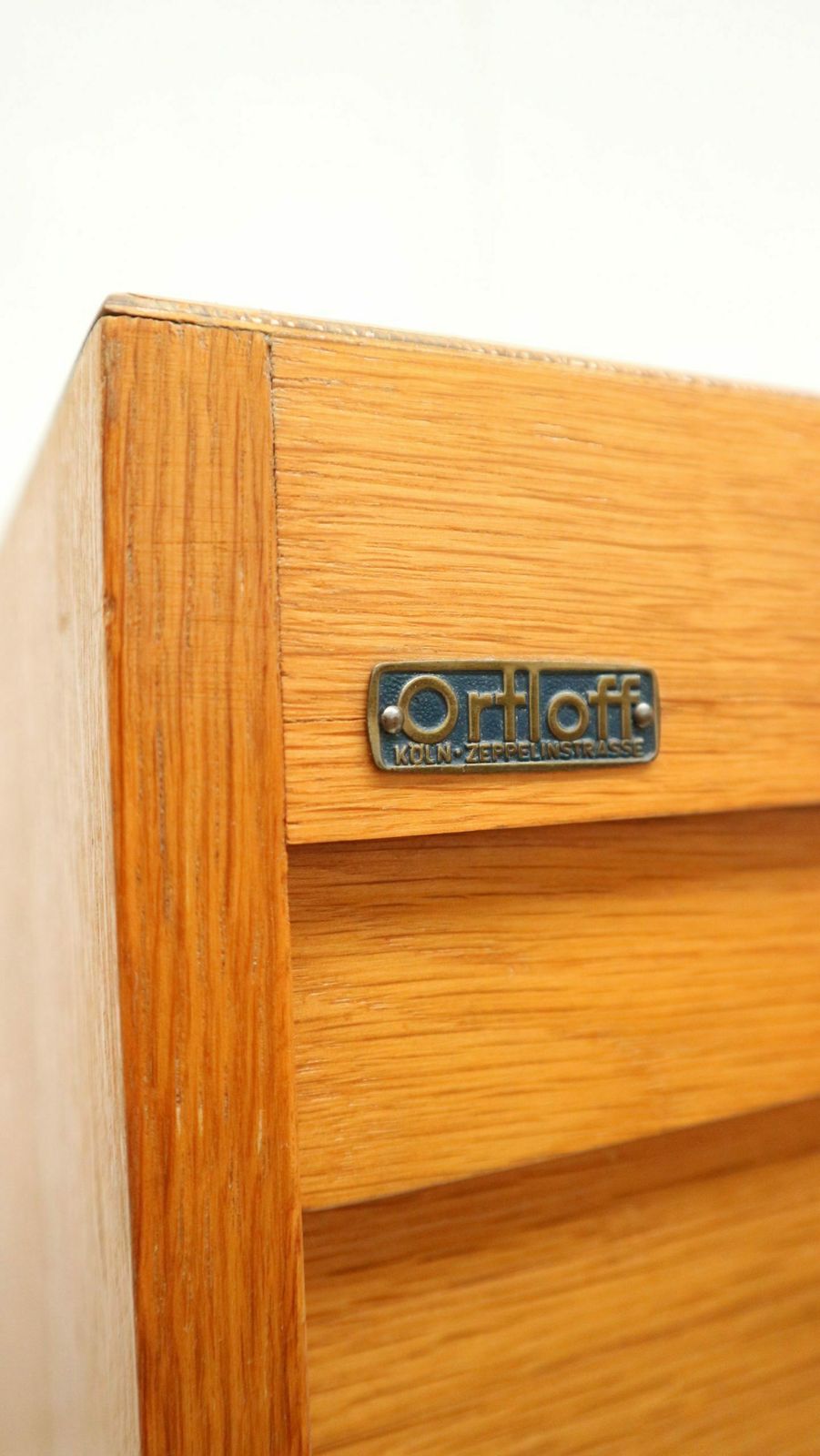 Vintage High Cabinet With Roller Door Made In The 1970s photo 847.0