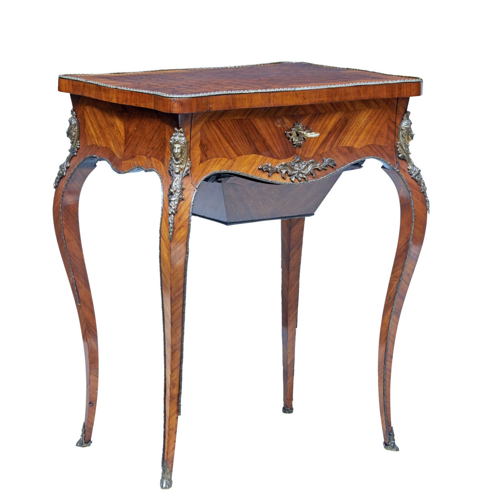 19th Century French Kingwood Sewing Work Table