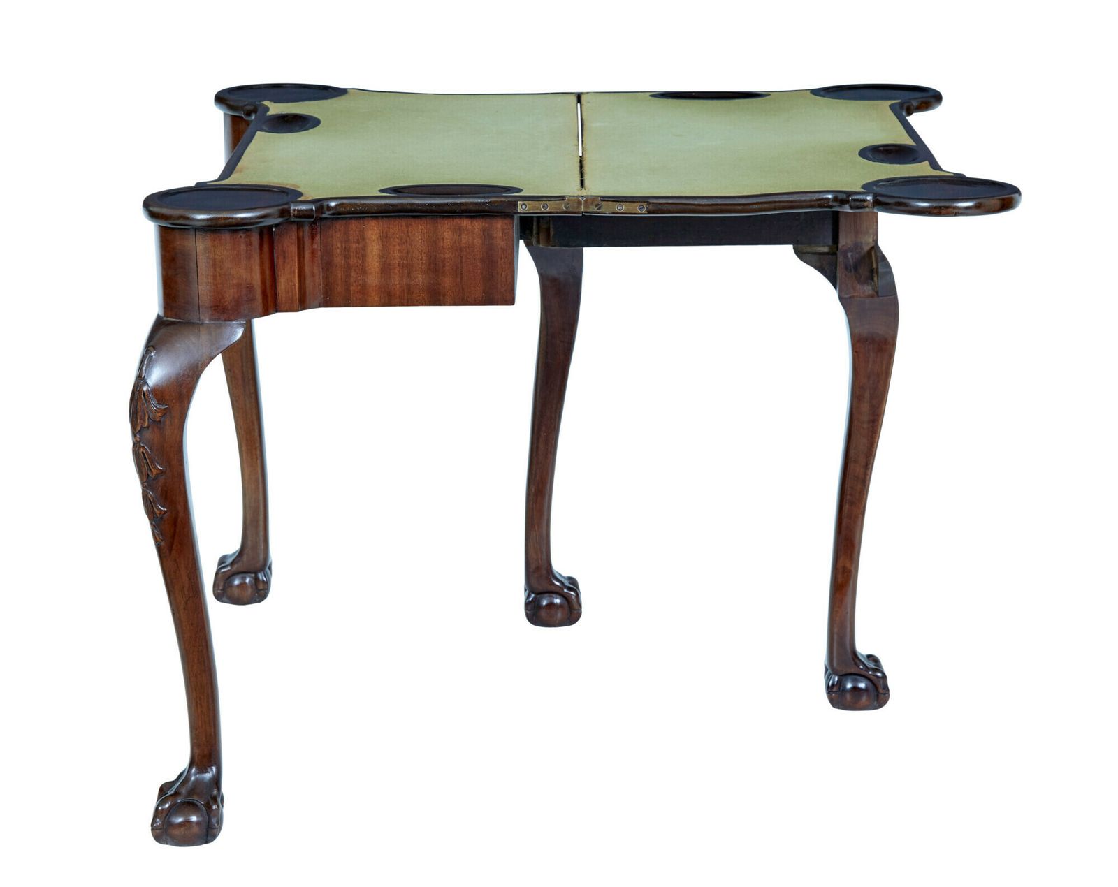 19th Century Chippendale Revival Mahogany Card Table photo Furniture