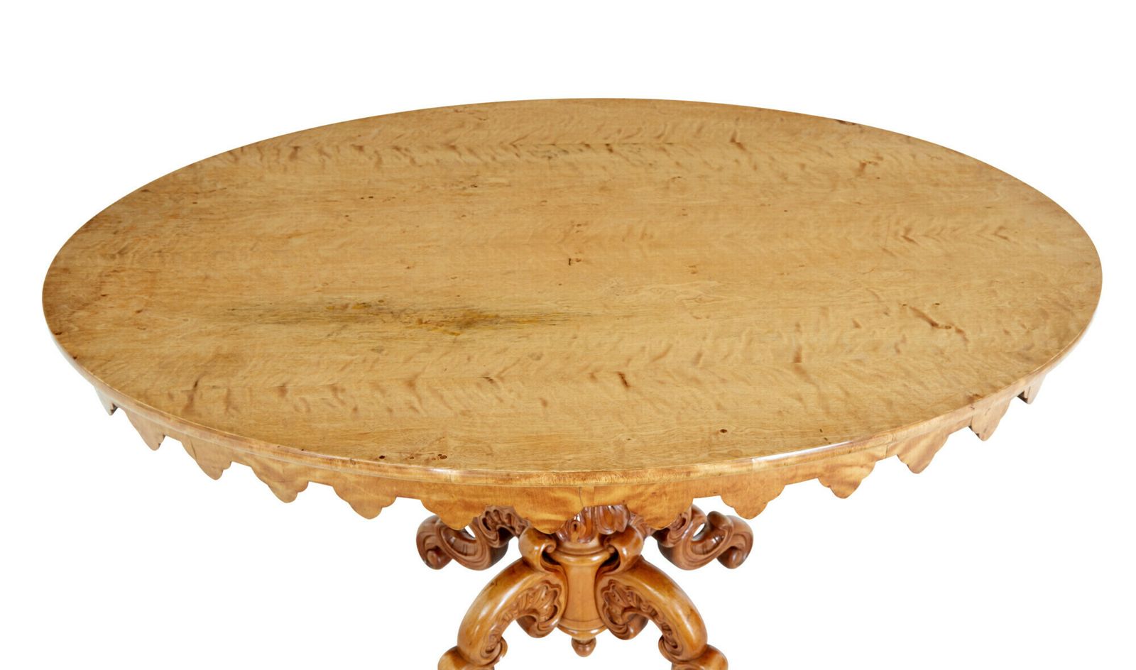 Swedish 19th Century Birch Oval Occasional Table photo Furniture