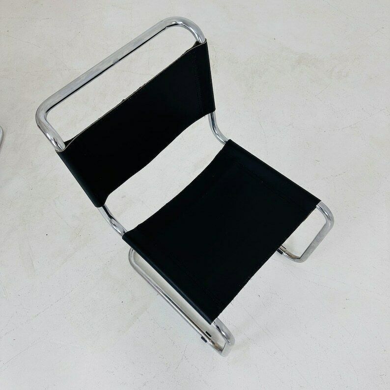 1 Of 2 Mid Century Brown Vintage S33 Dark Brown Chair From Mart Stam By Fasem Italy 1980er photo Furniture