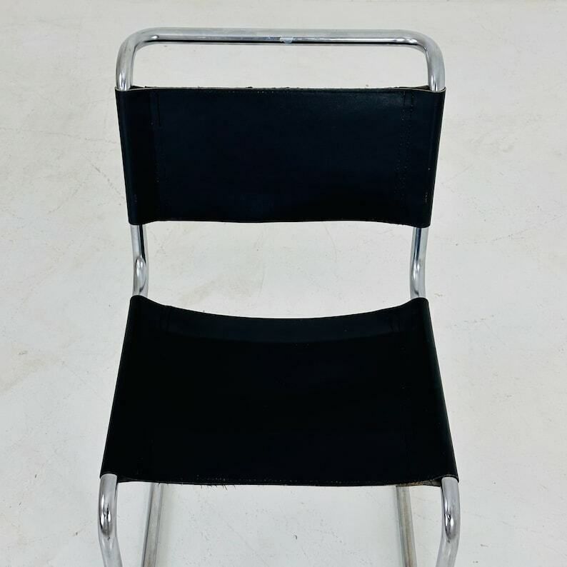 1 Of 2 Mid Century Brown Vintage S33 Dark Brown Chair From Mart Stam By Fasem Italy 1980er photo 1222.0