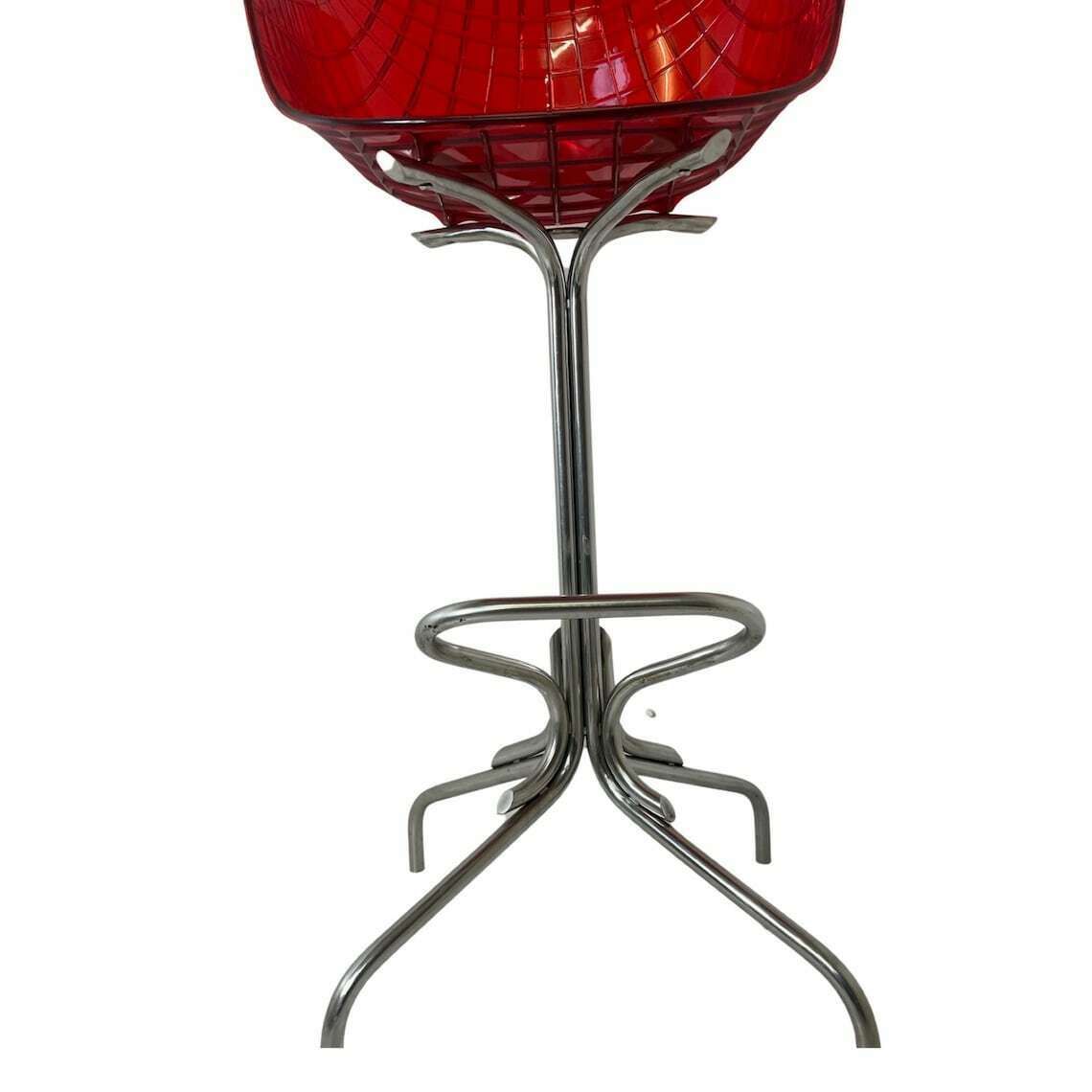 Christophe Pillet   Driade   Meridiana   Hard Plastic Design Bar Stool On Four Legged Base   Bar Height   Red photo Furniture