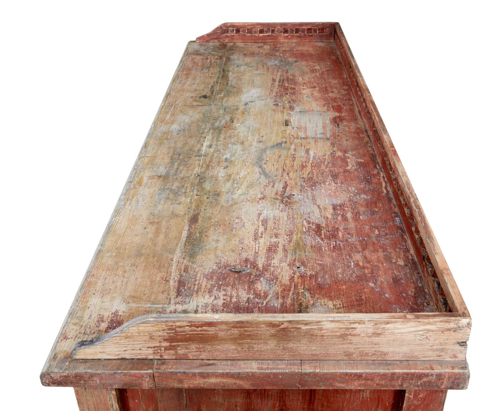 Early 19th Century Rustic Swedish Painted Sideboard photo vintage