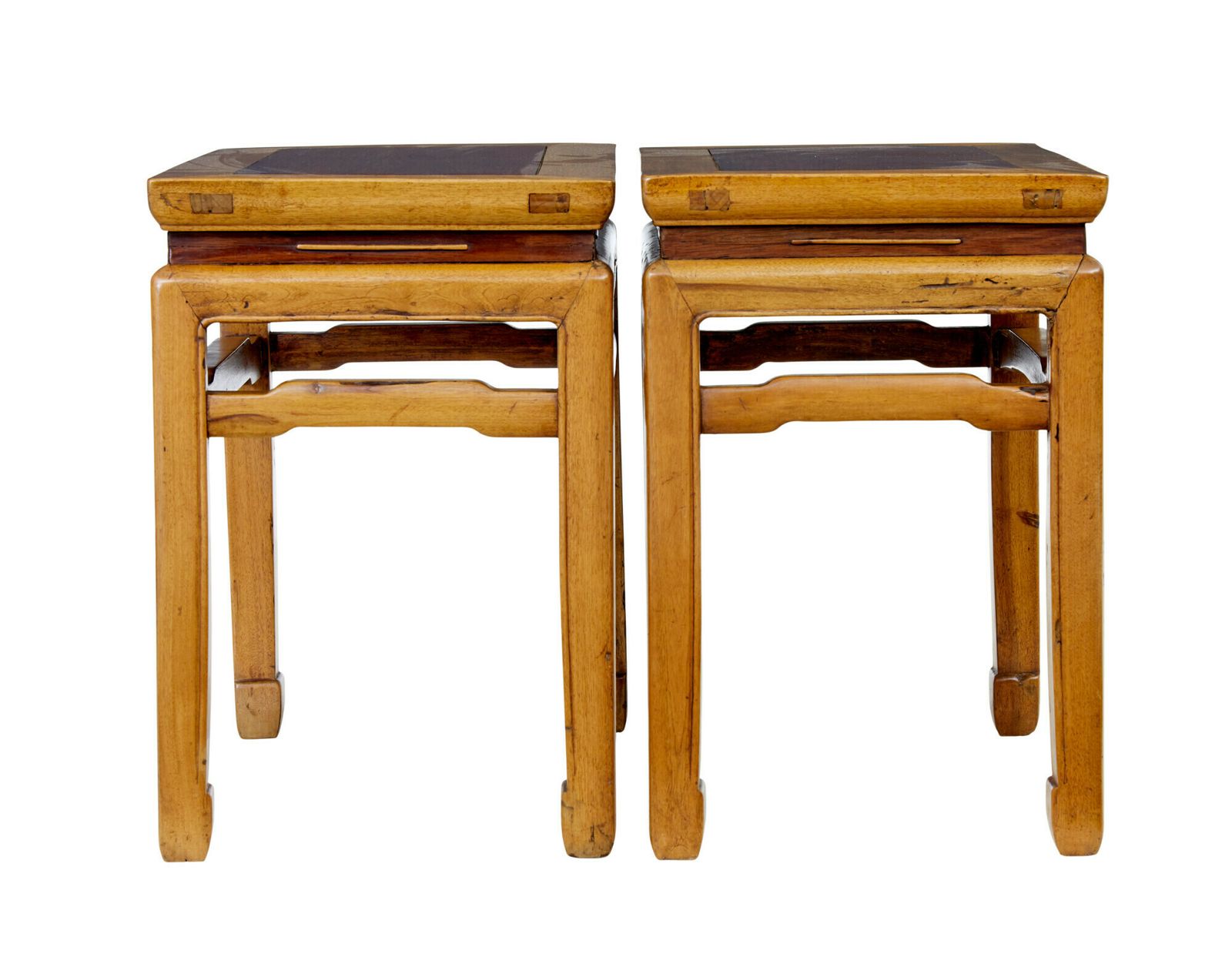 Pair Of Late 19th Century Chinese Hardwood Occasional Tables photo for sale
