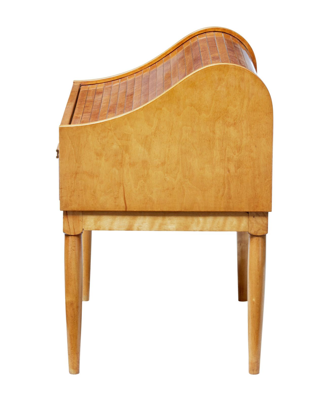 Mid 20th Century Birch Tambour Sewing Box On Stand photo Furniture