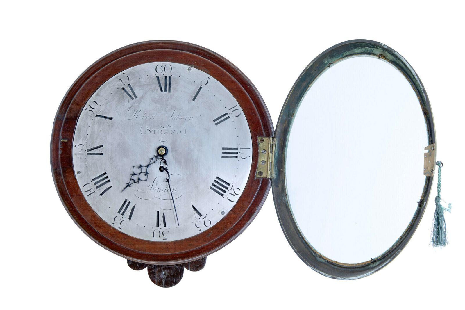 18th Century Georgian Wall Clock By Robert Salmon photo vintage