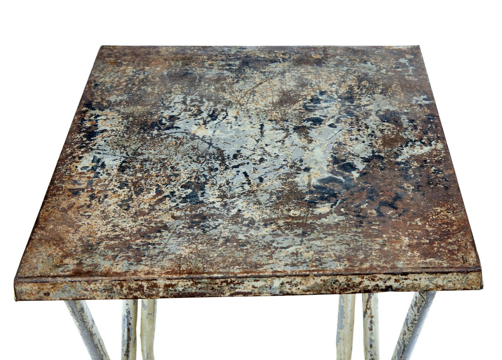 Mid Century Industrial Folding Side Table photo furniture