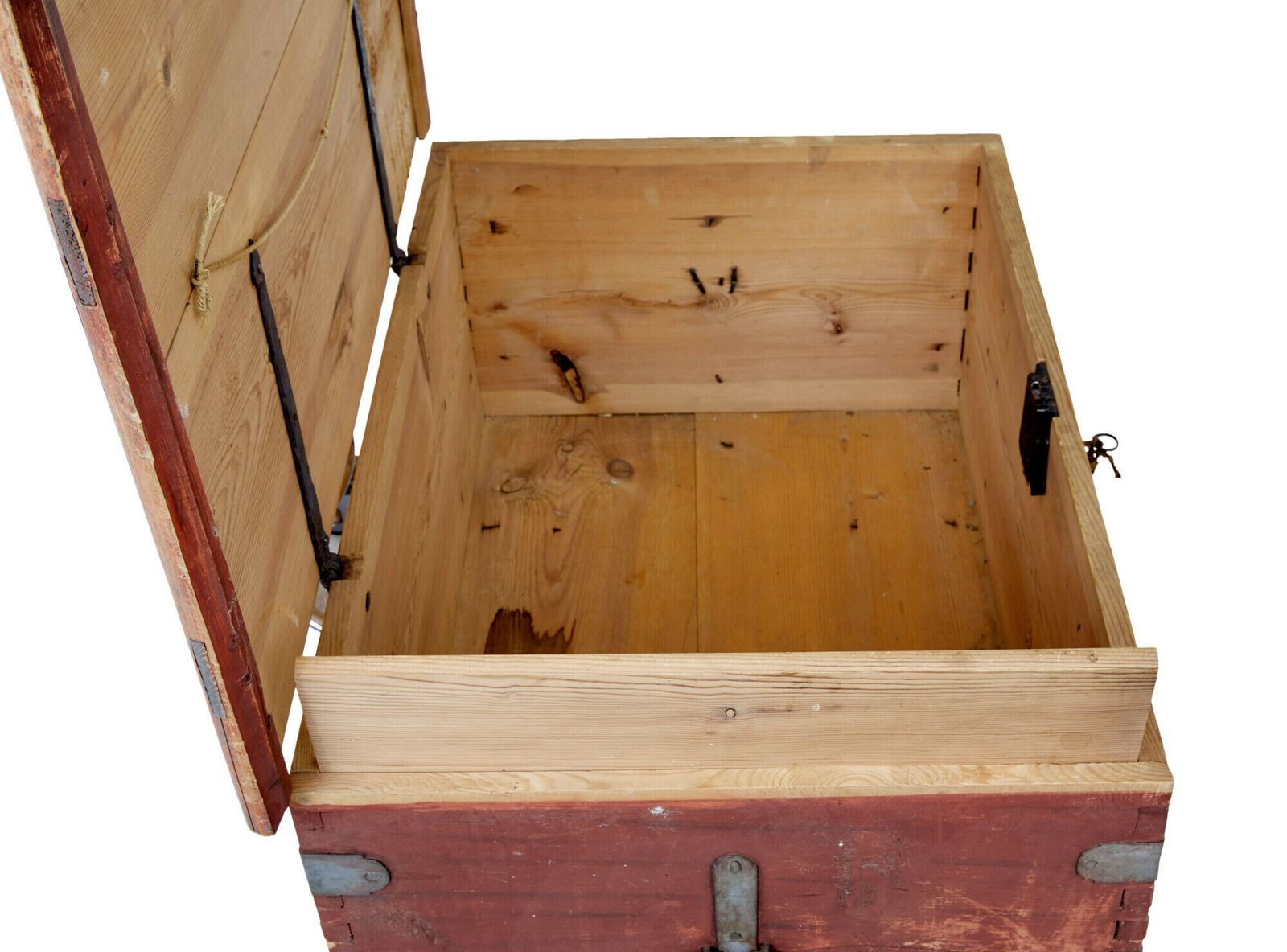 Early 19th Century Painted Pine Blanket Box photo 1265.0