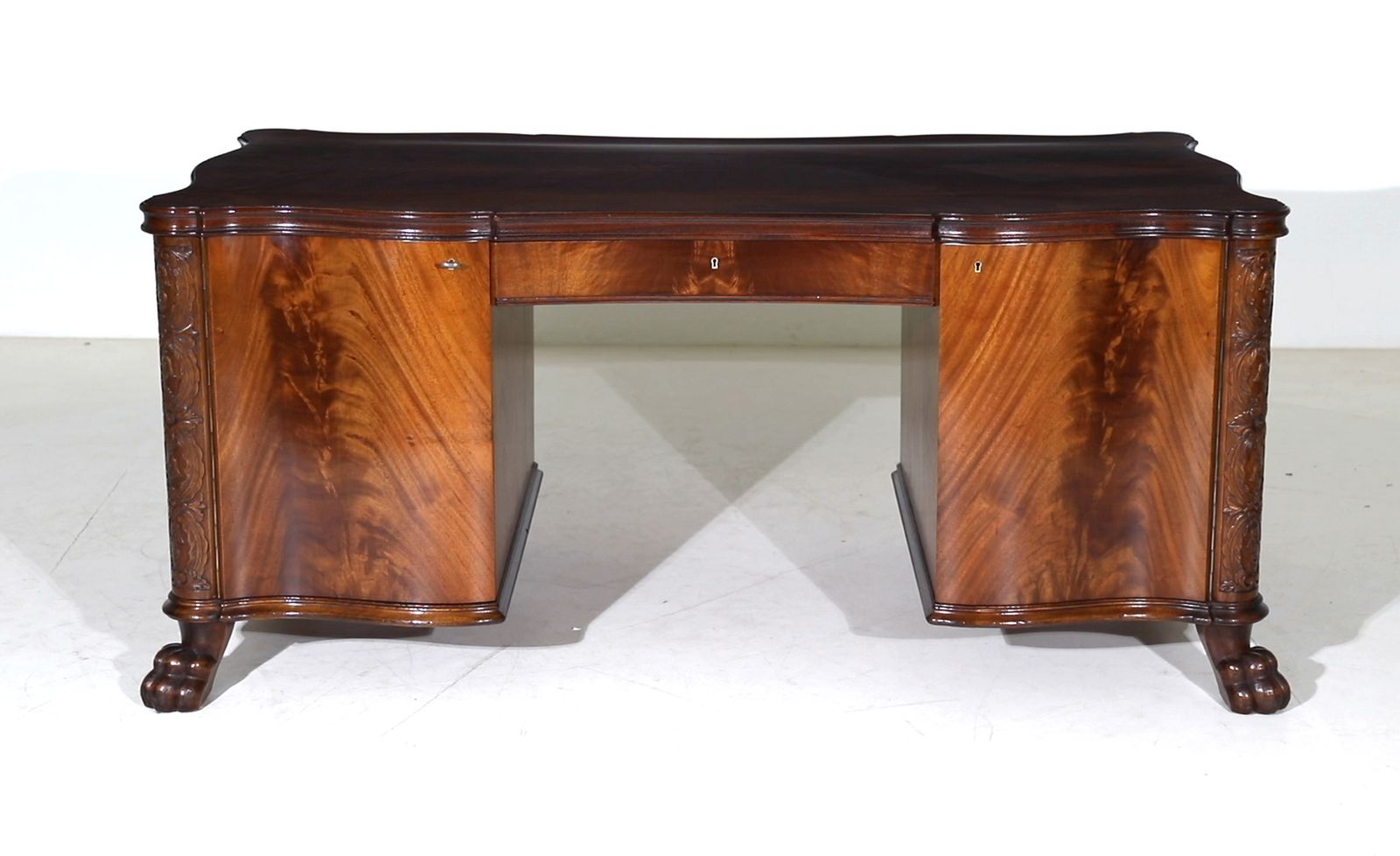 photo buy Mid 20th Century Carved Mahogany Swedish Desk