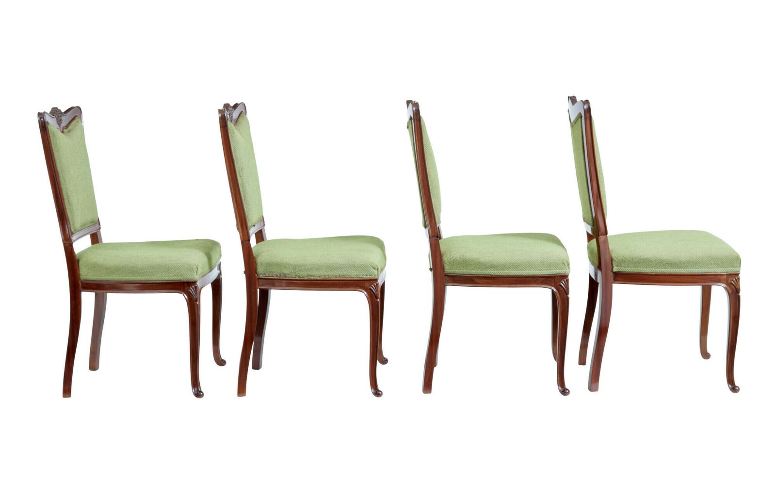 Set Of 6 Mid 20th Century Carved Dining Chairs photo 1265.0
