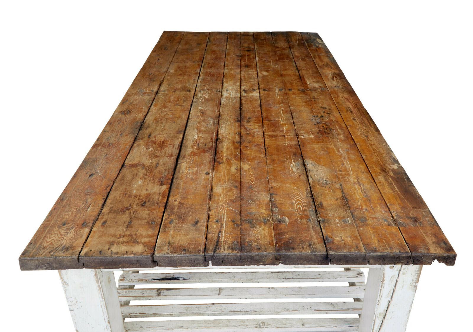 Large 19th Century Solid Pine Work Table photo for sale