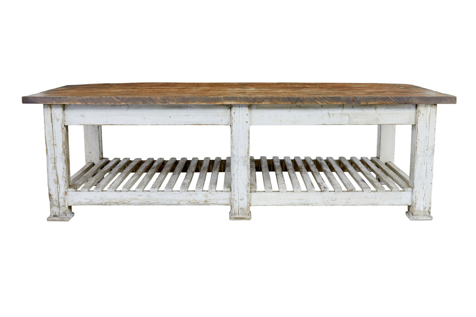 photo furniture Large 19th Century Solid Pine Work Table