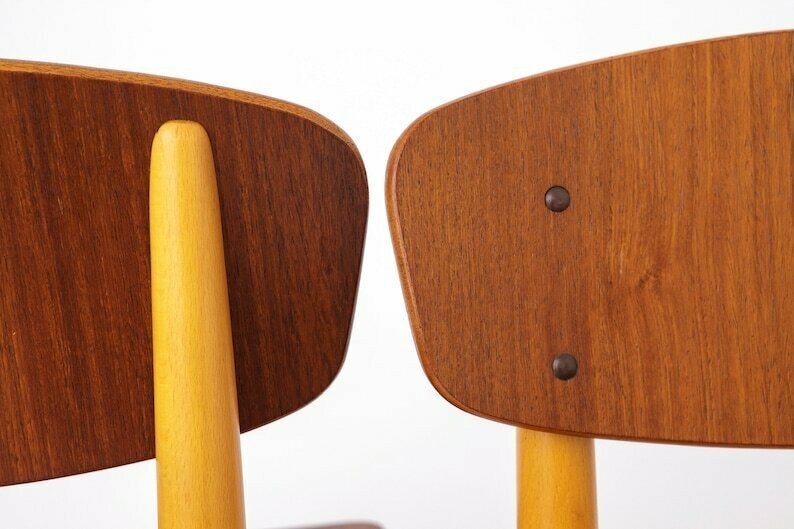 Pair Of Vintage Chairs 1960s, Teak, Mid Century, 2 Of 4 photo vintage