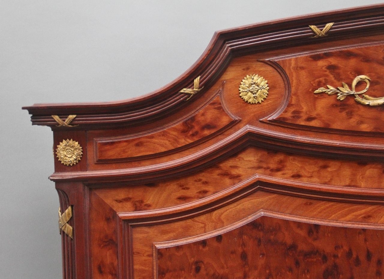 A Fabulous Quality 19th Century French Plum Pudding Mahogany And Brass Bed In The Neoclassical Style photo Furniture