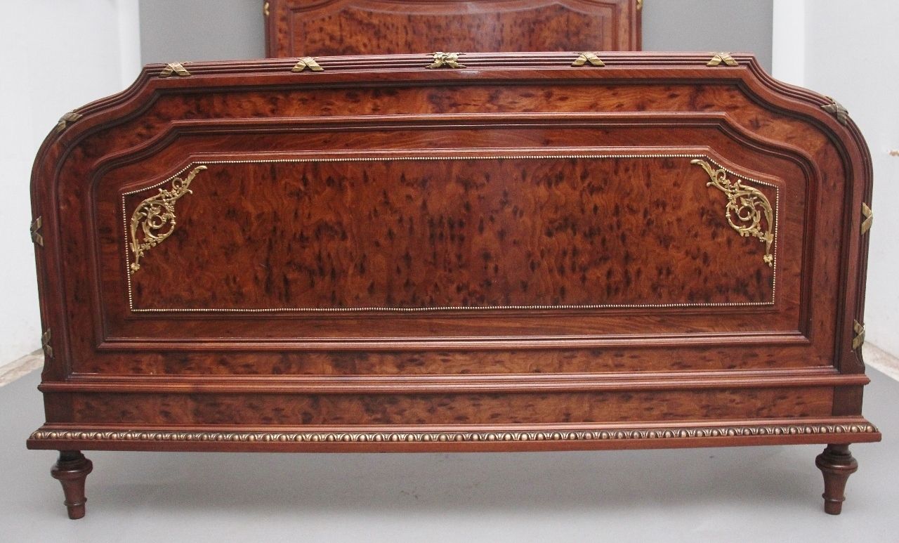 photo furniture A Fabulous Quality 19th Century French Plum Pudding Mahogany And Brass Bed In The Neoclassical Style