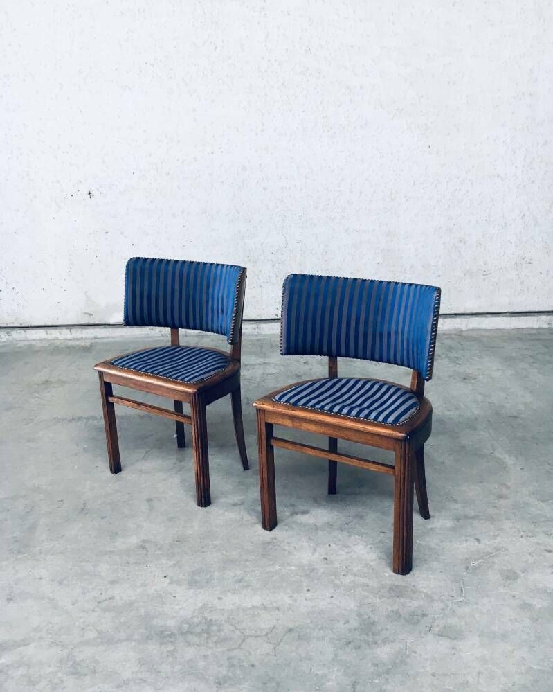 Art Deco Stoelen Met Gebogen Rugleuning, Set Van 2 – Frankrijk, Ca. Jaren 1930