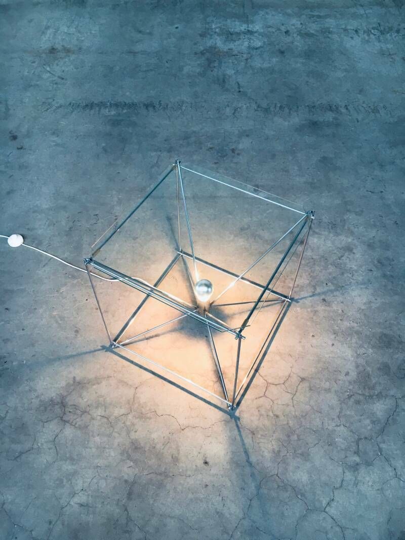 Cubistisch Design Vloerlamp/Tafel Van Max Sauze, Frankrijk, Ca. Jaren 1960 photo vinterior