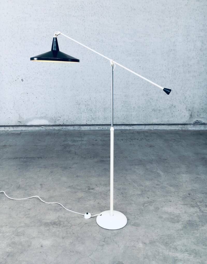 "Panama" Floor Lamp In Black By Wim Rietveld For Gispen, 1957 photo furniture